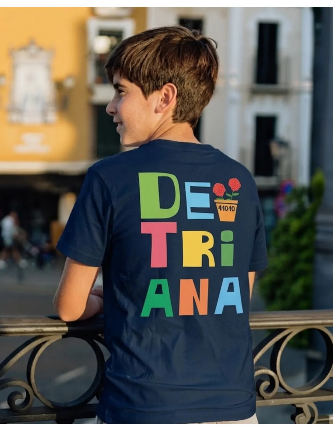 Camiseta Maceta Niño Azul | de Triana